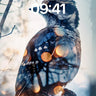 Whispering Woodpecker Wallpaper with Golden Haze wallpaper for iPhone, iPad & Mac