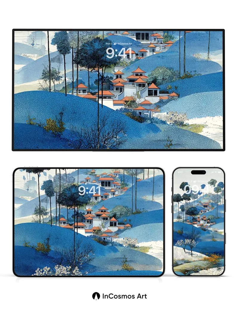 Serenity Blueprint Wallpaper with Whispering Trees