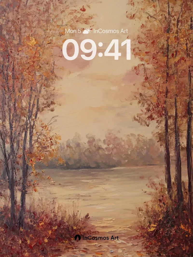 Autumn Hush Wallpaper with Golden Path