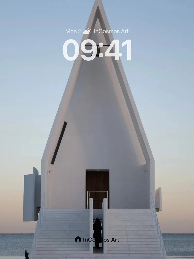 Serenity Triangle Wallpaper with Coastal Light