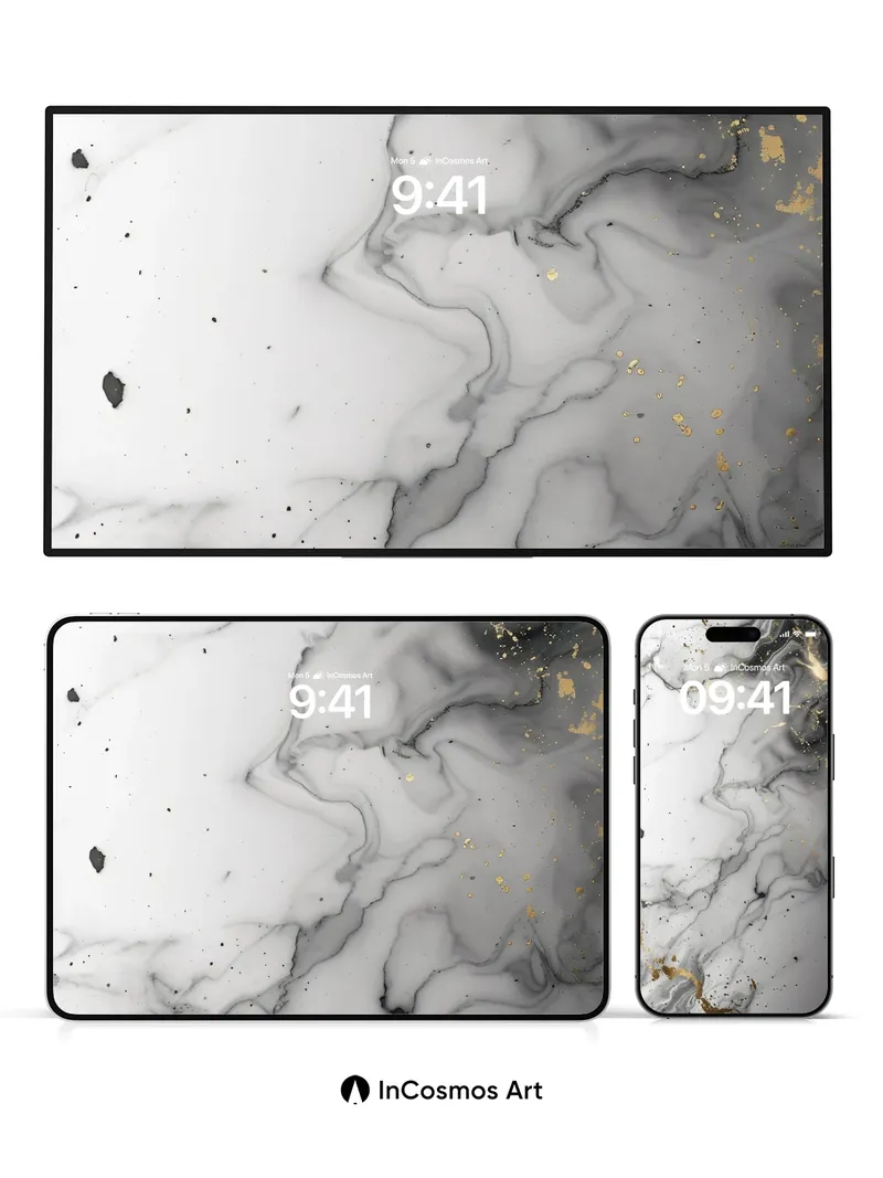 Luminous Veil Wallpaper with Golden Traces