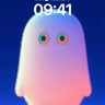 Luminous Fuzz Wallpaper with Neon Eyes wallpaper for iPhone, iPad & Mac