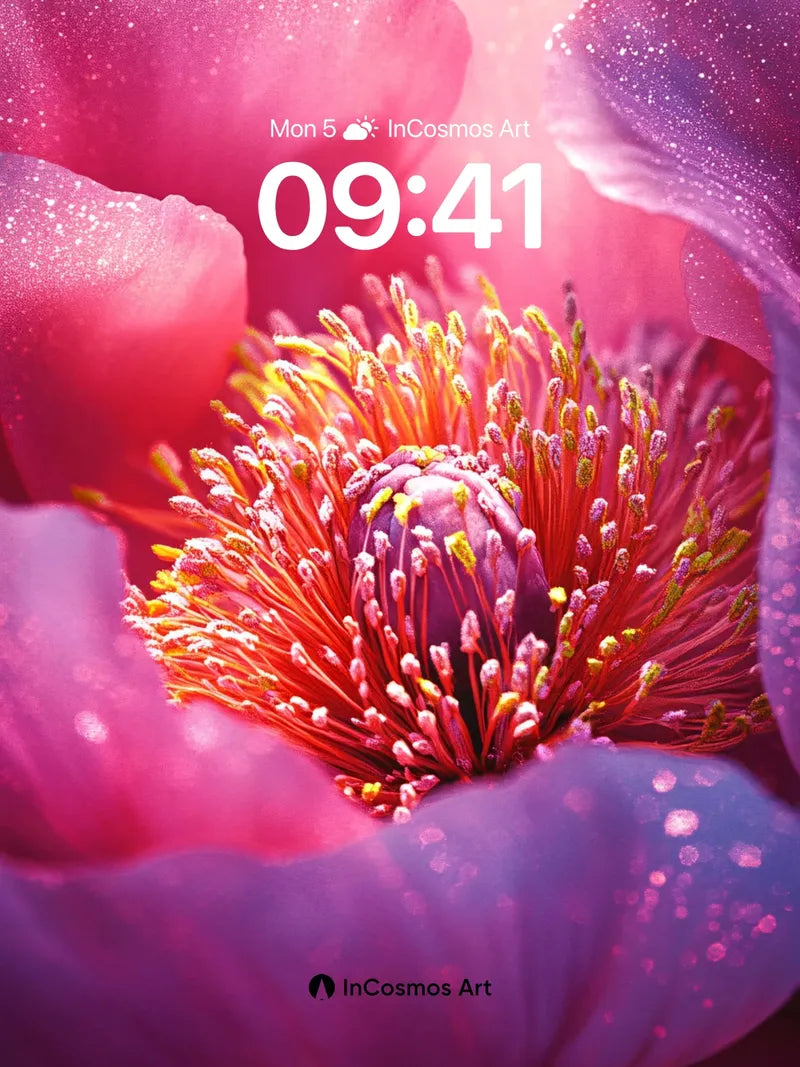 Luminous Petal Wallpaper with Dew-Kissed Depths wallpaper for iPhone, iPad & Mac