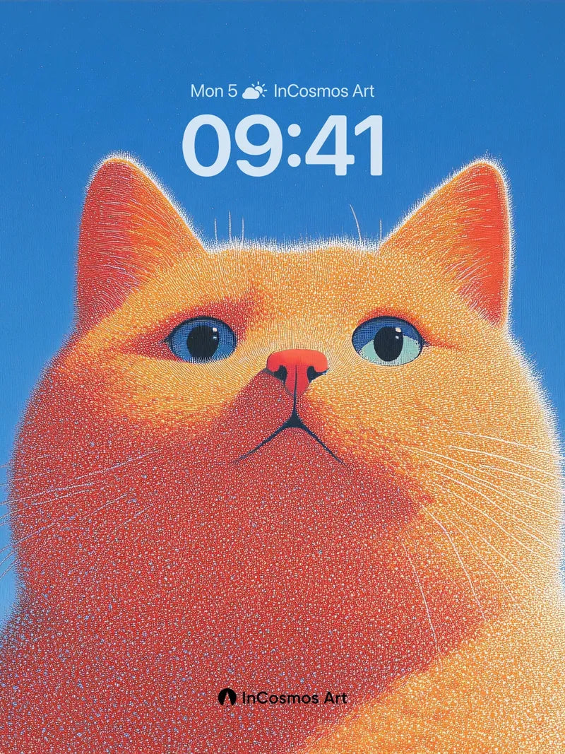 Golden Gaze Wallpaper with Sky-Blue Eyes wallpaper for iPhone, iPad & Mac