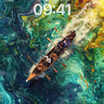 Surreal River Journey Wallpaper with Cosmic Currents wallpaper for iPhone, iPad & Mac