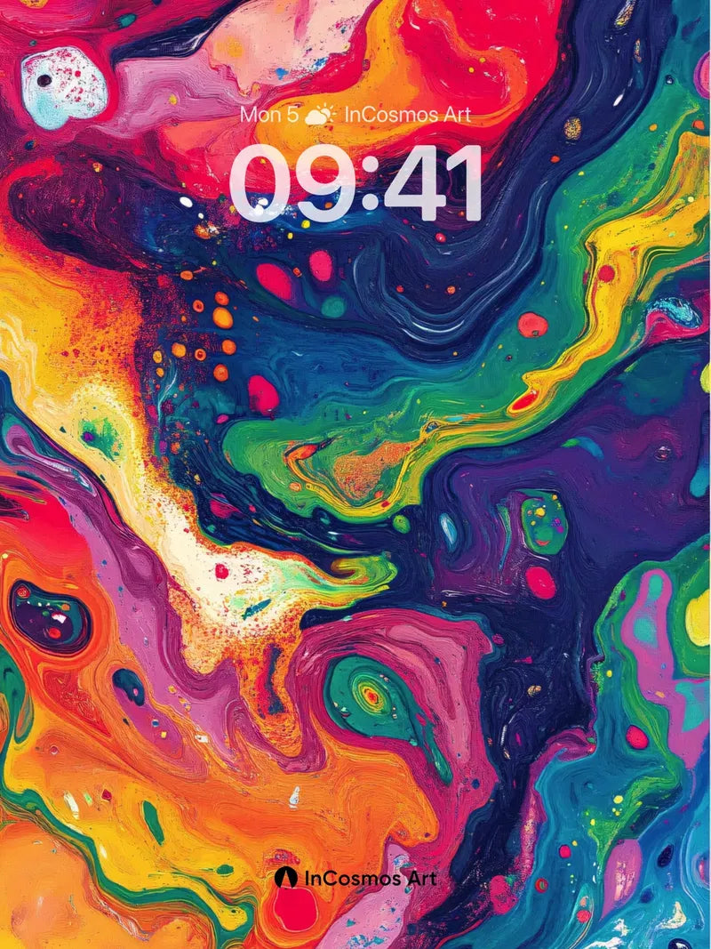 Cosmic Swirl Wallpaper with Living Color