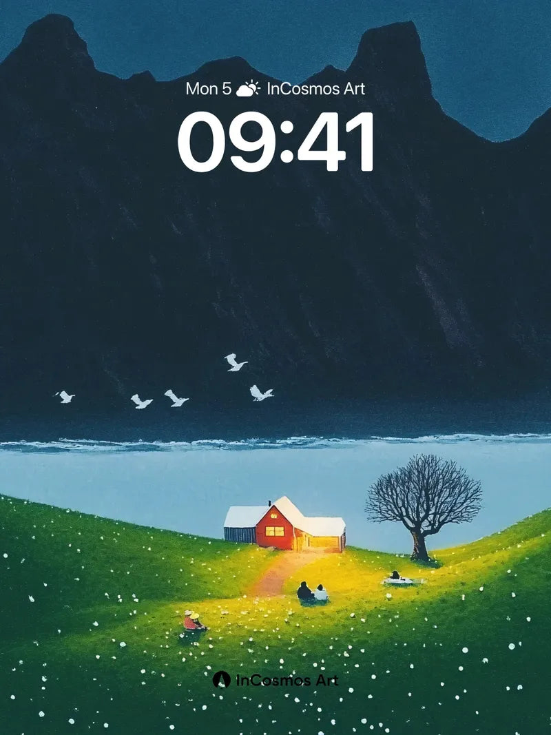 Serenity Valley Wallpaper with Whispering Light