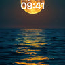 Golden Horizon Wallpaper with Moonlit Water Trails wallpaper for iPhone, iPad & Mac
