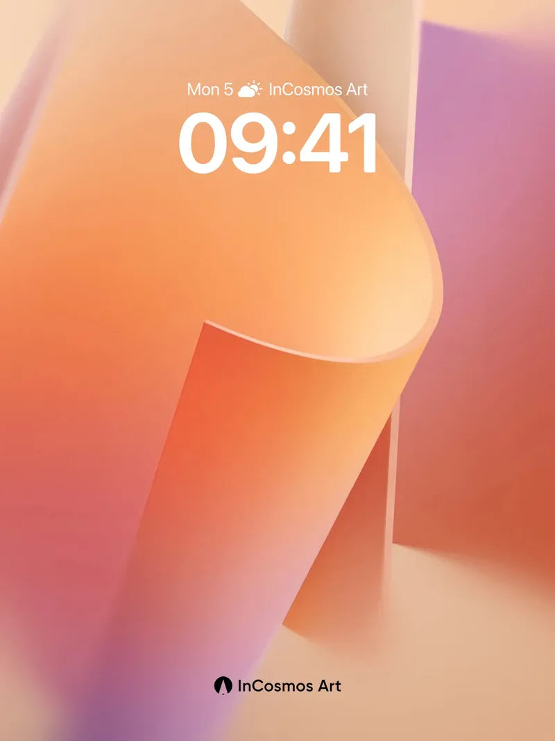 Luminous Fold Wallpaper with Soft Gradient Hues