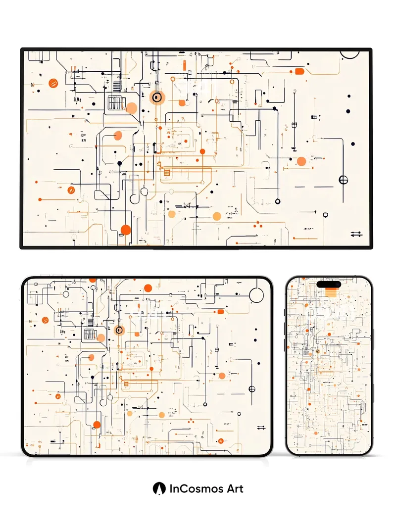 Circuit Reverie Wallpaper with Neon Pulse