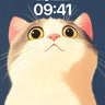 Whiskered Wonder Wallpaper with Soft Gaze wallpaper for iPhone, iPad & Mac