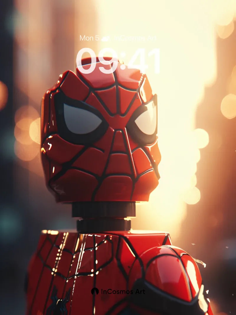 Sunset Sentinel Wallpaper with Lego Precision