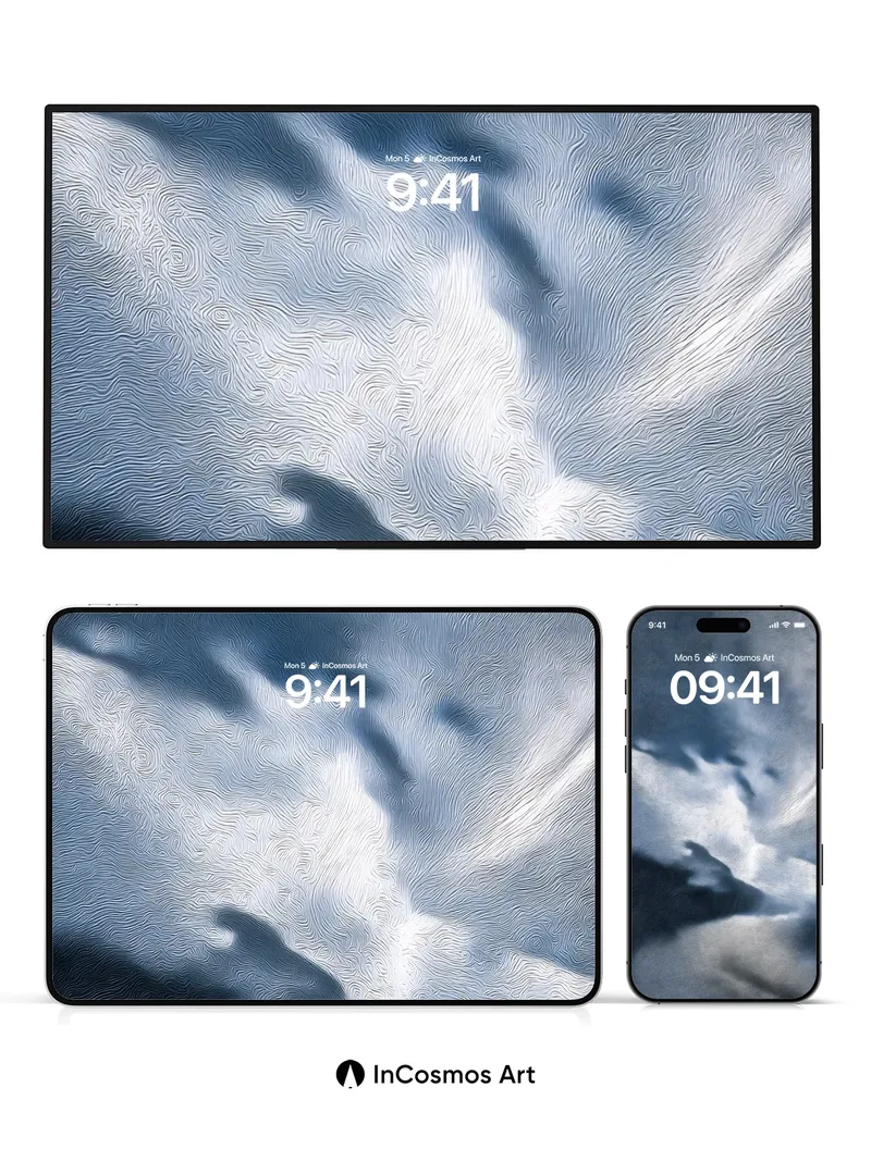 Storm Veil Wallpaper with Swirling Light