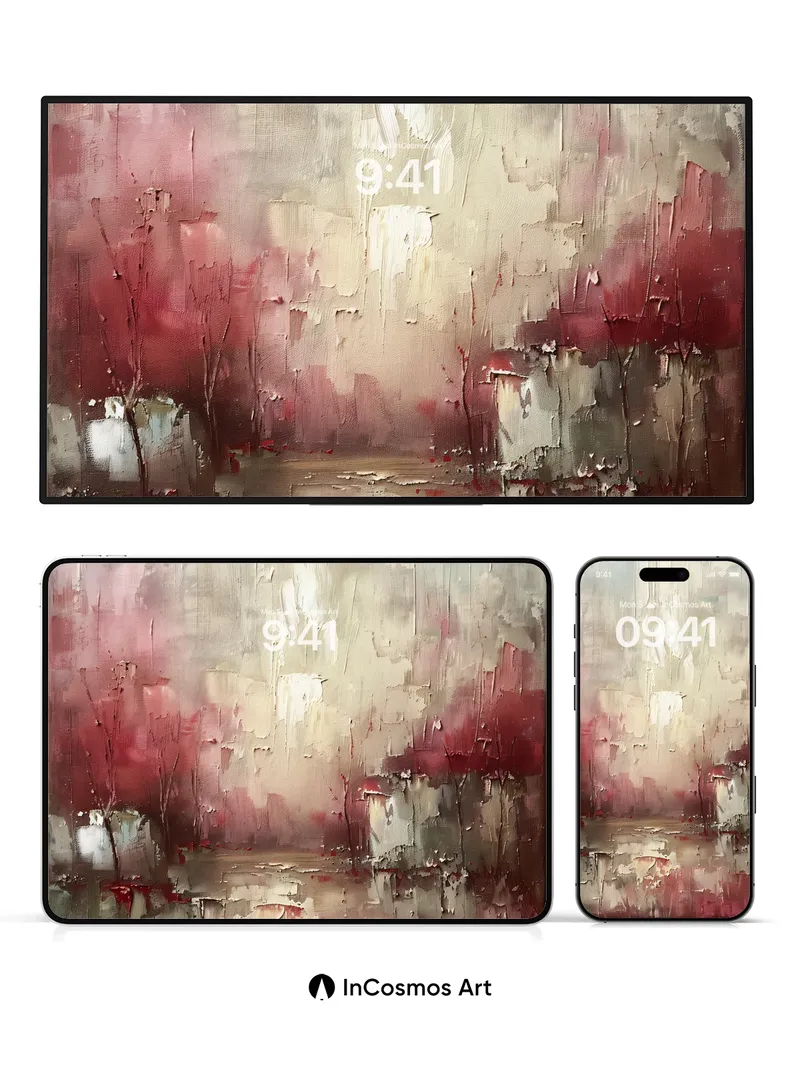Muted Reverie Abstract Wallpaper with Textured Depth