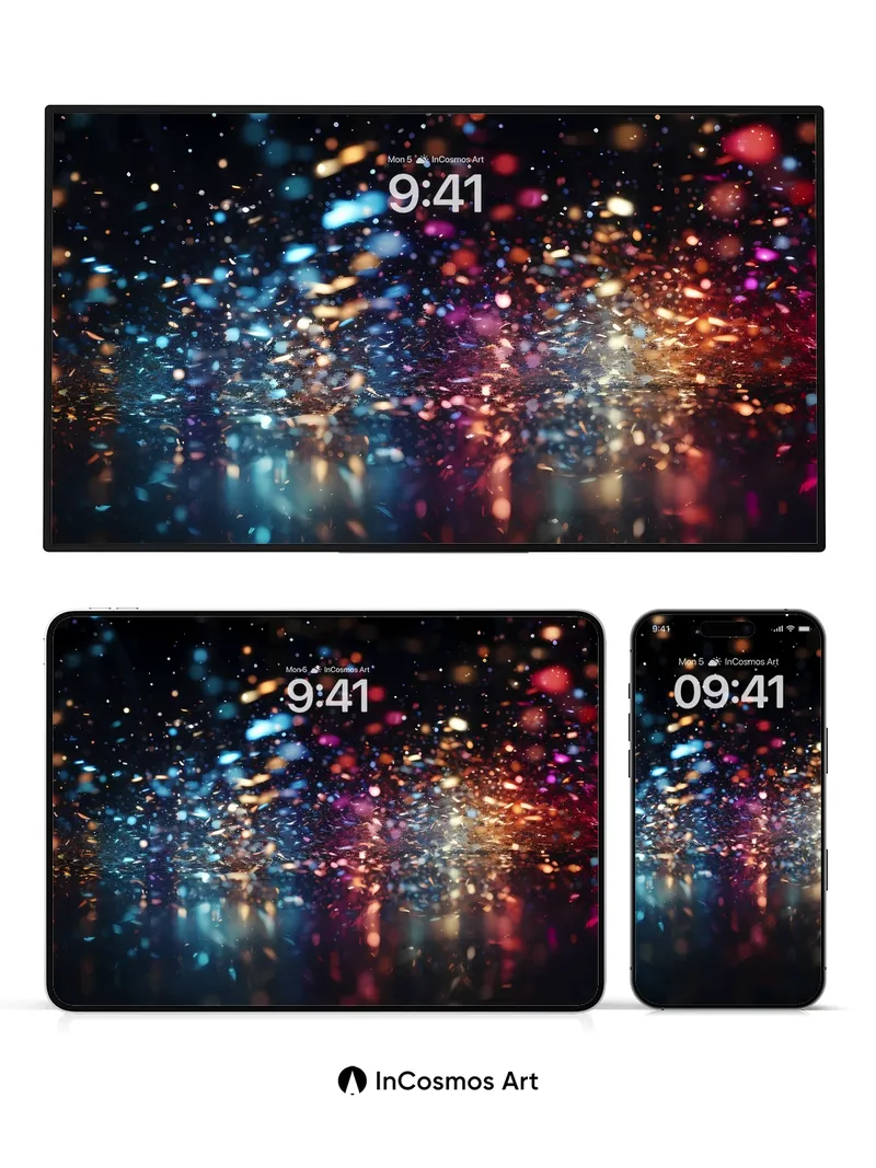 Neon Nebula Wallpaper with Cosmic Dust Trails