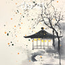 Serenity Gazebo Wallpaper with Floating Ink Dots wallpaper for iPhone, iPad & Mac