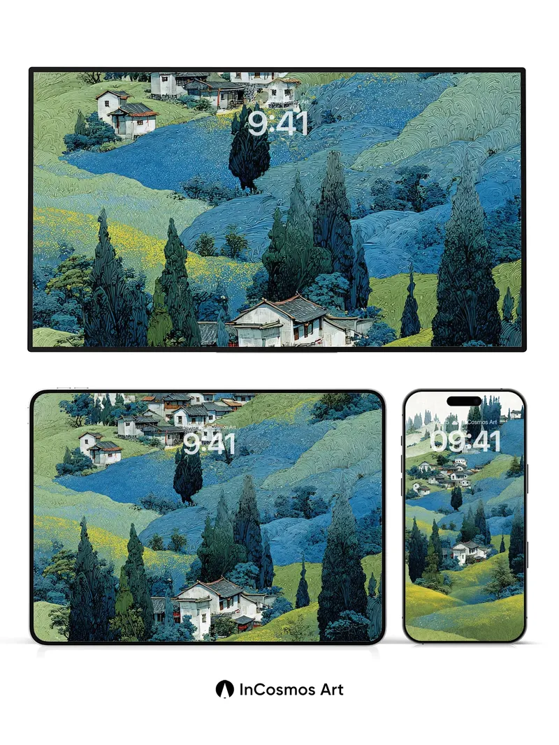 Serenity Ridge Wallpaper with Whispering Pines