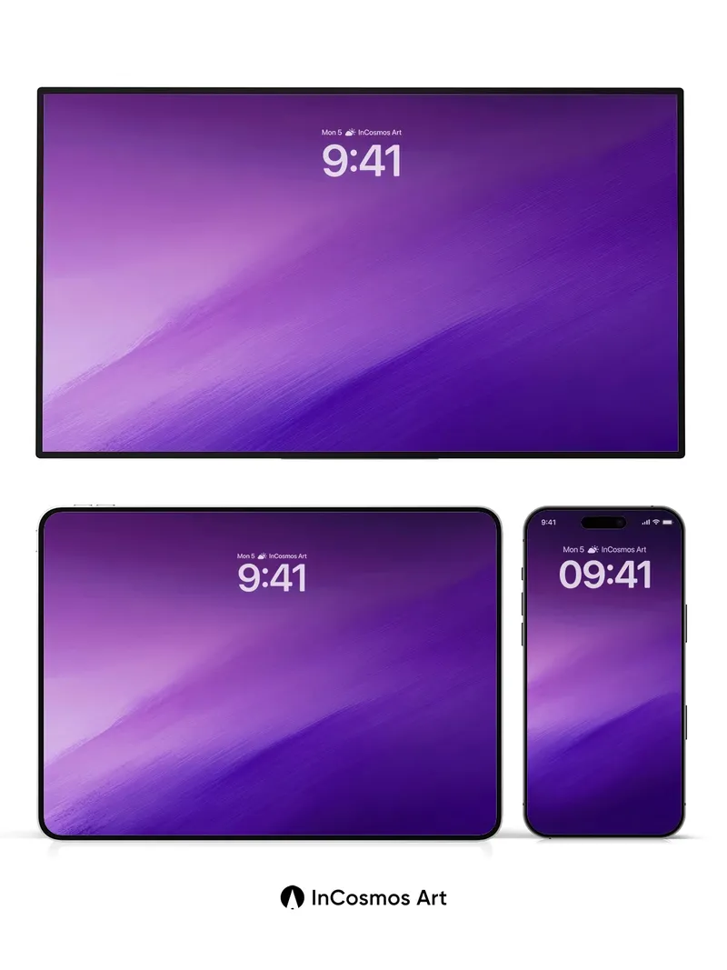 Velvet Horizon Wallpaper with Ethereal Light Trails