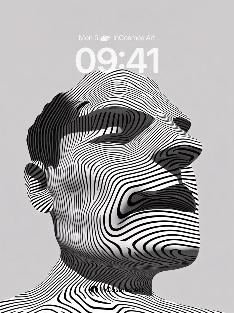 Silent Contour Wallpaper with Flowing Lines wallpaper for iPhone, iPad & Mac