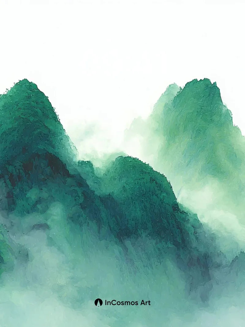 Serenity Peak Wallpaper with Mist Veils