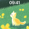 Golden Whisker Wallpaper with Dandelion Fields wallpaper for iPhone, iPad & Mac