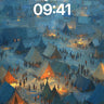 Frozen Campfire Glow Wallpaper with Whispering Tents wallpaper for iPhone, iPad & Mac