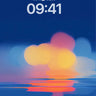 Dreamy Bokeh Sunset Over Still Water Background wallpaper for iPhone, iPad & Mac
