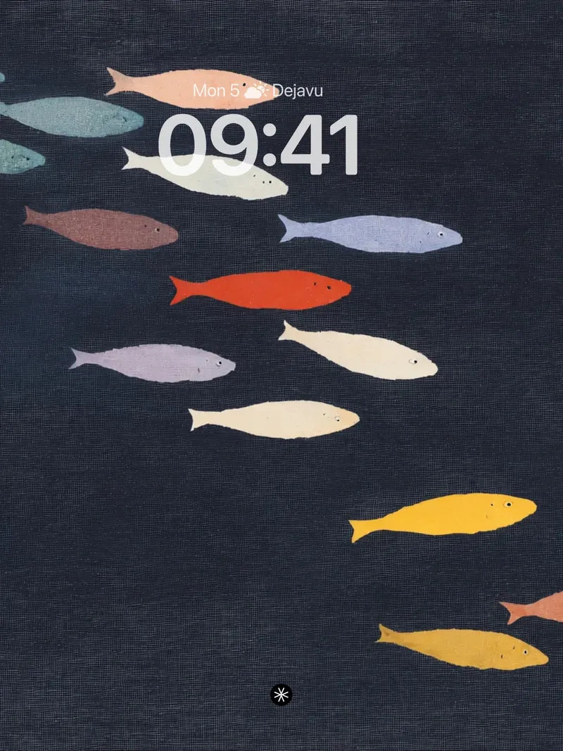 Deep Ocean School Fish Wallpaper Background Minimalist