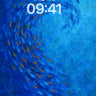 Whirling Blue Fish Background wallpaper for iPhone, iPad & Mac