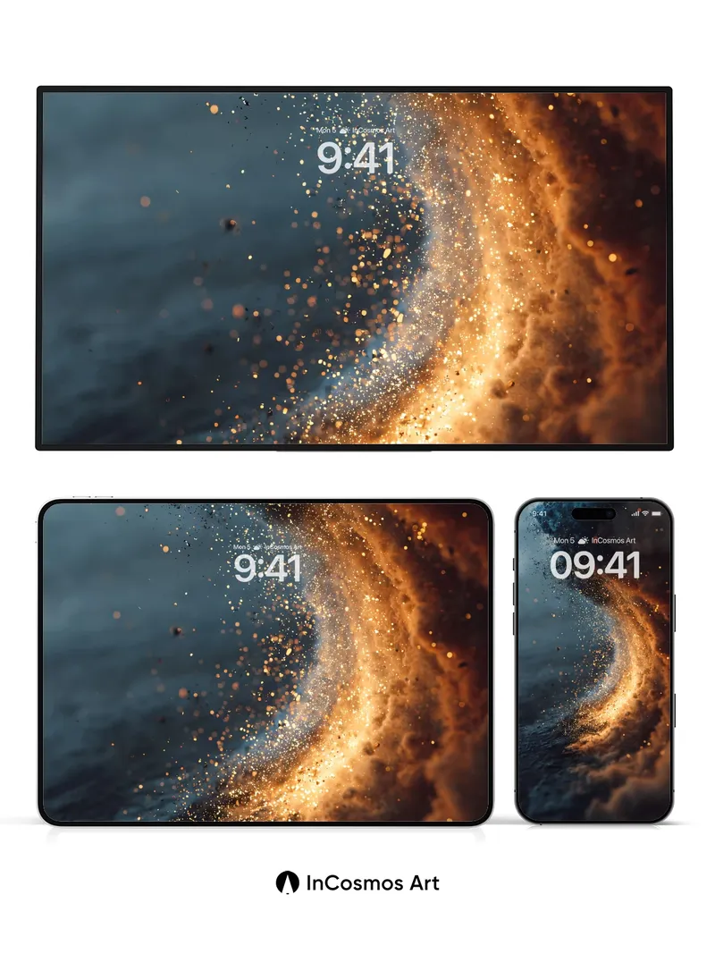 Crimson Surge Wallpaper with Ember Trails