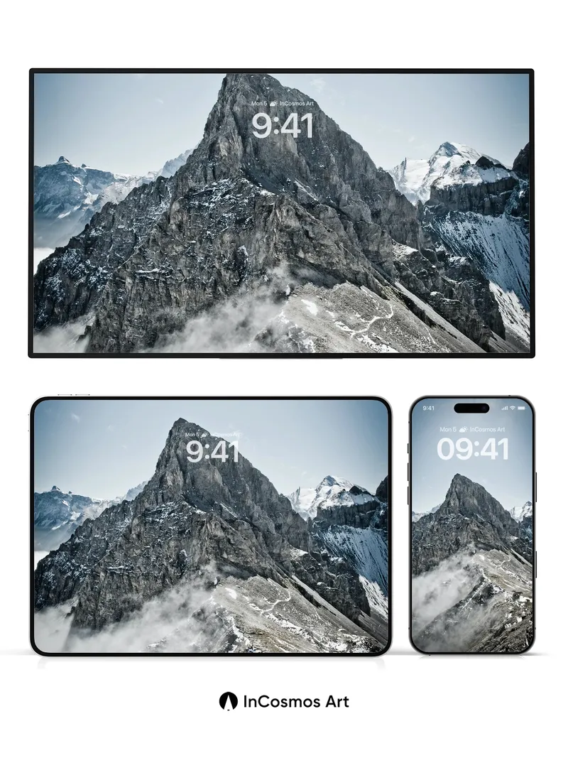 Stone Whisper Wallpaper with Cloud Veil