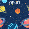 Cosmic Whimsy Wallpaper with Playful Planets wallpaper for iPhone, iPad & Mac