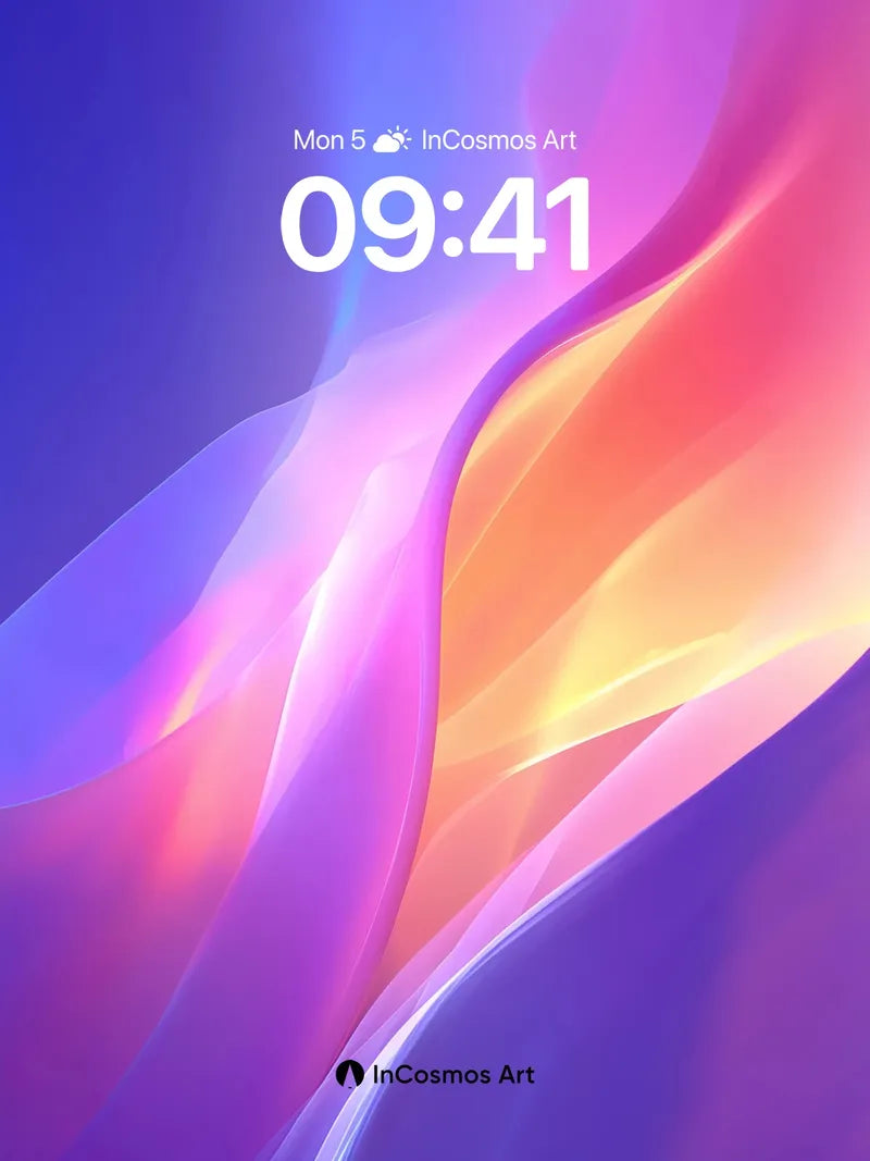 Luminous Wave Wallpaper with Ethereal Flow