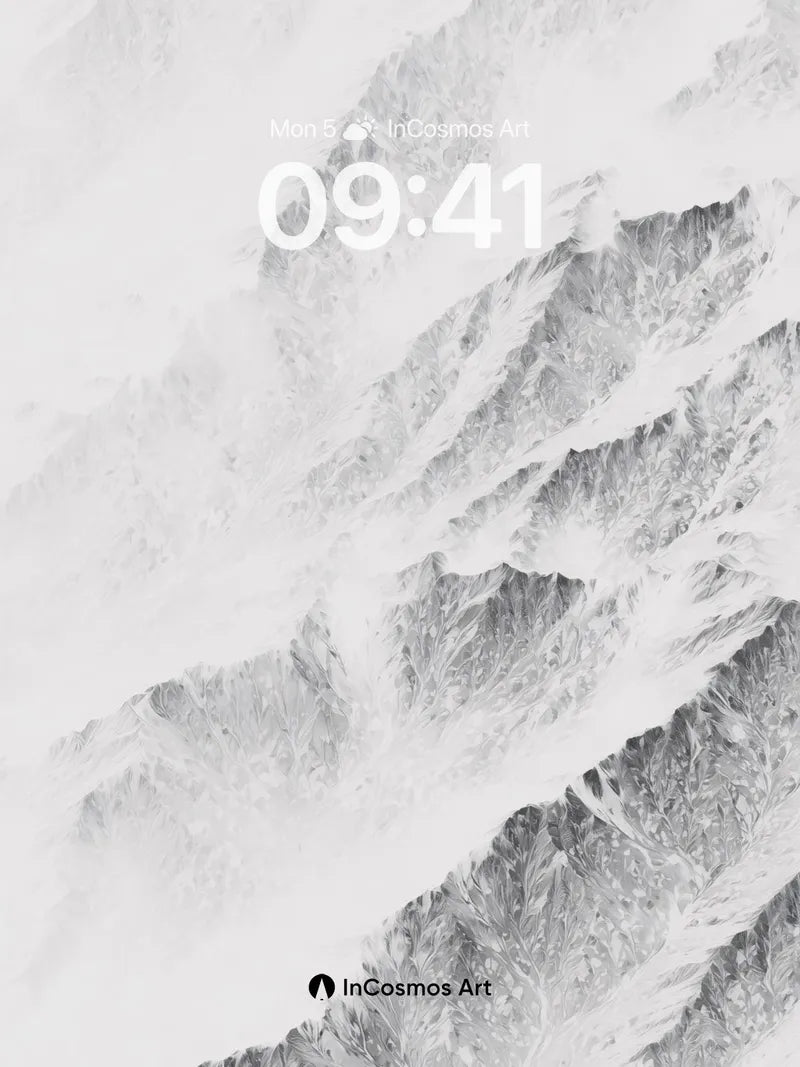 Silent Frost Wallpaper with Crystalline Veins wallpaper for iPhone, iPad & Mac