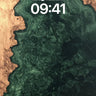 Emerald Abyss Wallpaper with Living Wood Edges wallpaper for iPhone, iPad & Mac