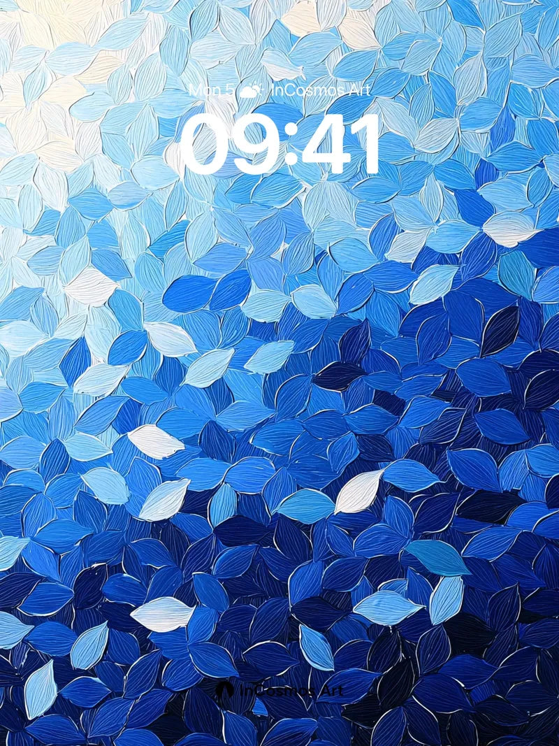 Oceanic Bloom Wallpaper with Whispering Petals