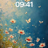 Serenity Bloom Wallpaper with Fluttering Wings wallpaper for iPhone, iPad & Mac