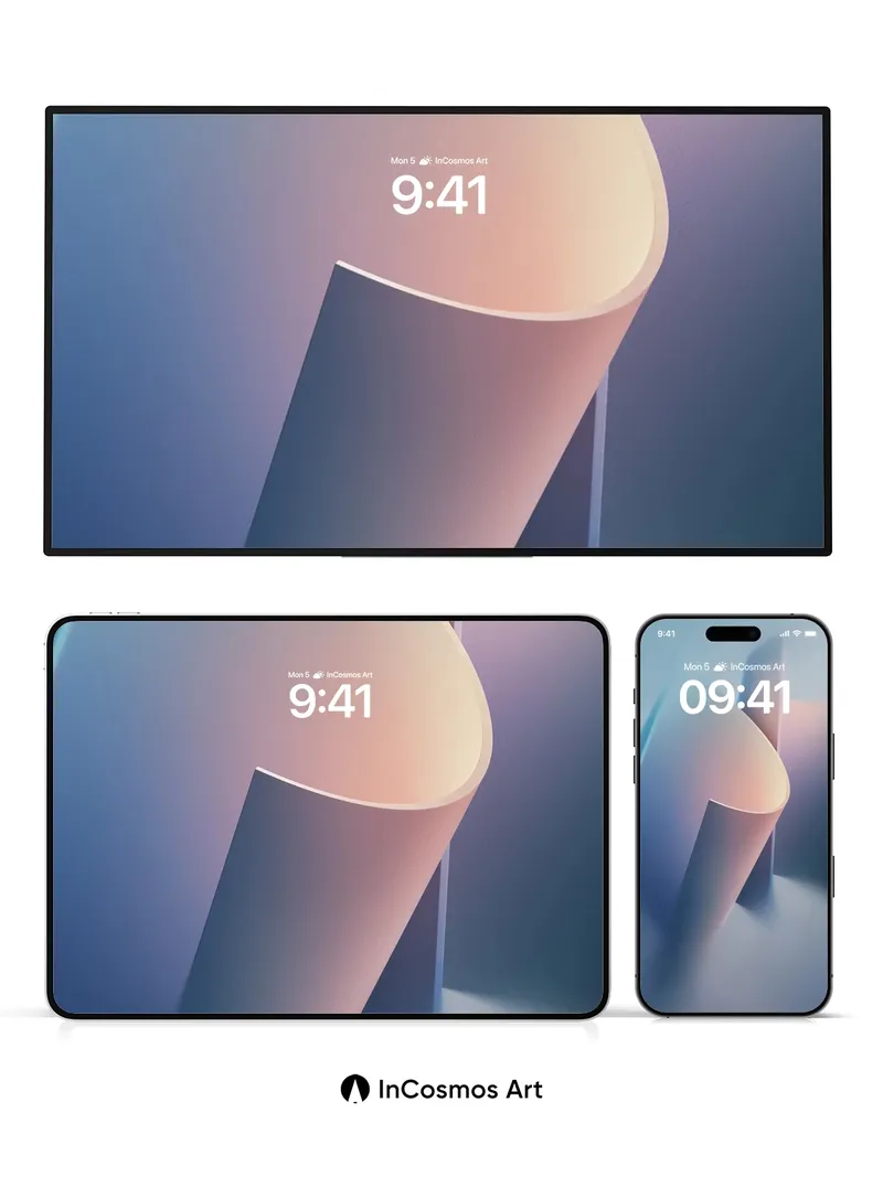 Serene Fold Wallpaper with Soft Light Gradient