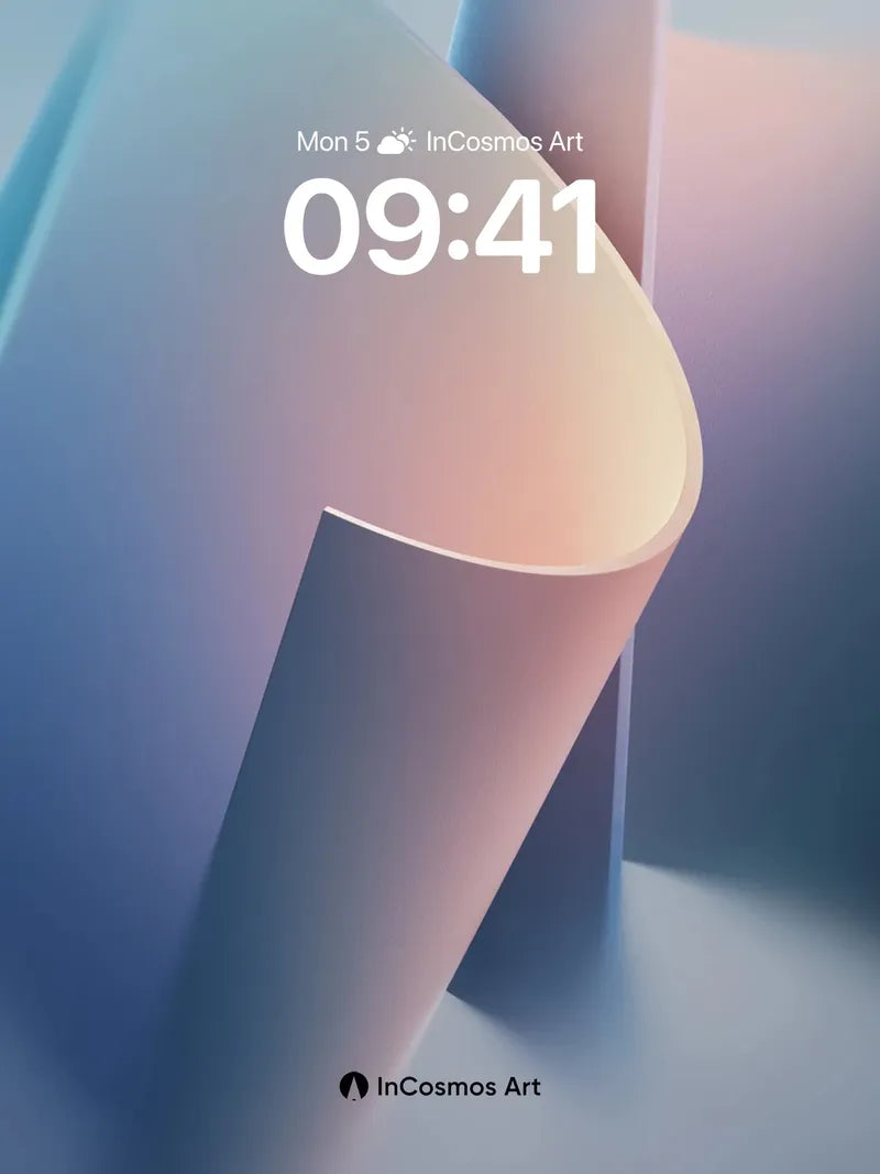 Serene Fold Wallpaper with Soft Light Gradient