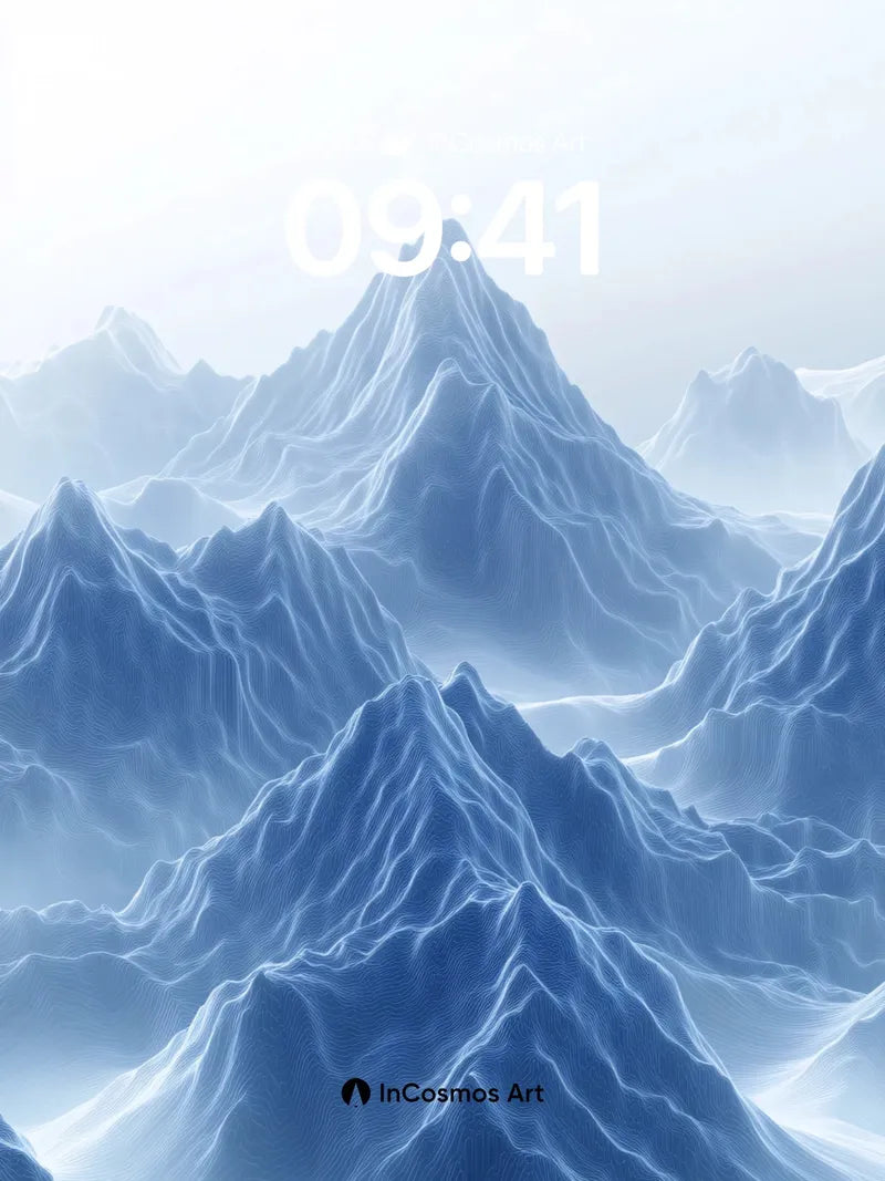 Frost Veil Wallpaper with Ethereal Peaks wallpaper for iPhone, iPad & Mac