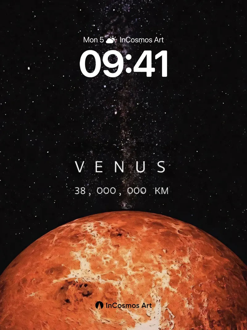 Cosmic Ember Wallpaper with Starlit Veil