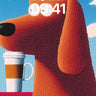 Playful Orange Dog Wallpaper with Textured Fur wallpaper for iPhone, iPad & Mac