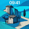 Cobalt Stillness Wallpaper with Whispering Fields wallpaper for iPhone, iPad & Mac