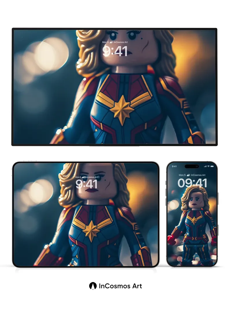 Luminous Hero Wallpaper with LEGO Charm