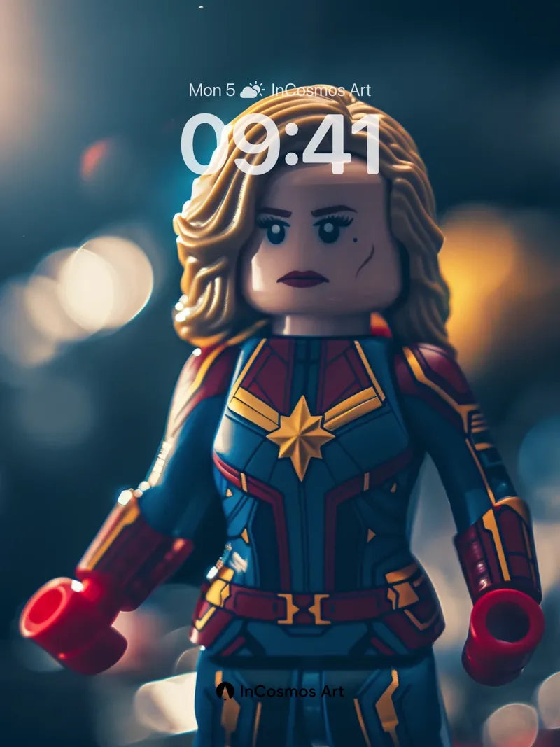 Luminous Hero Wallpaper with LEGO Charm