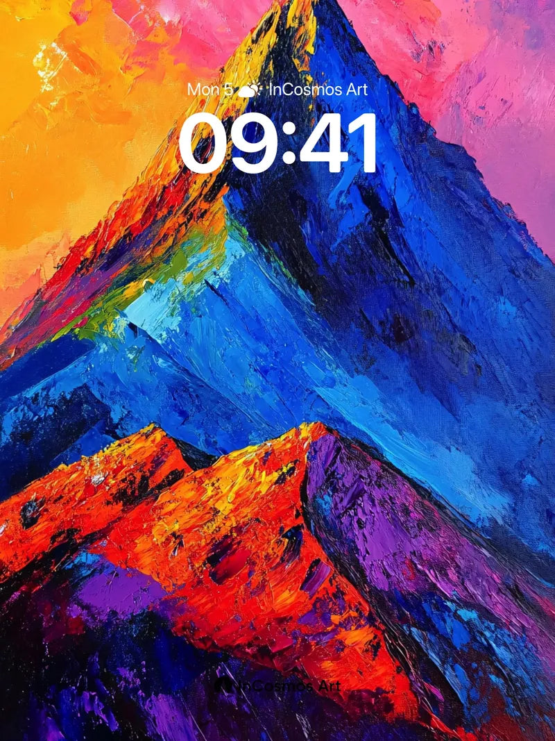 Electric Summit Wallpaper with Chromatic Peaks