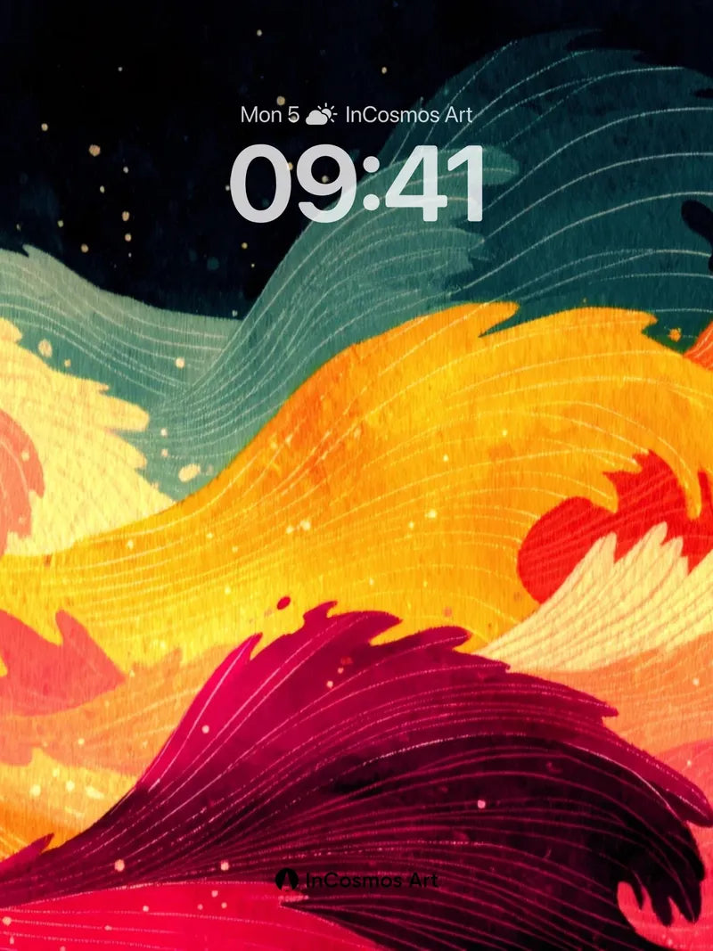 Cosmic Feather Wallpaper with Starlit Veins