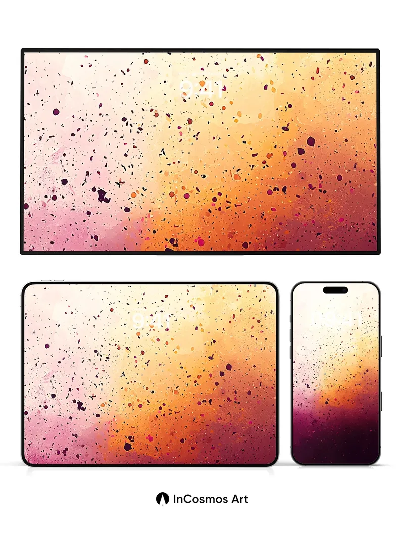 Crimson Eclipse Wallpaper with Floating Embers