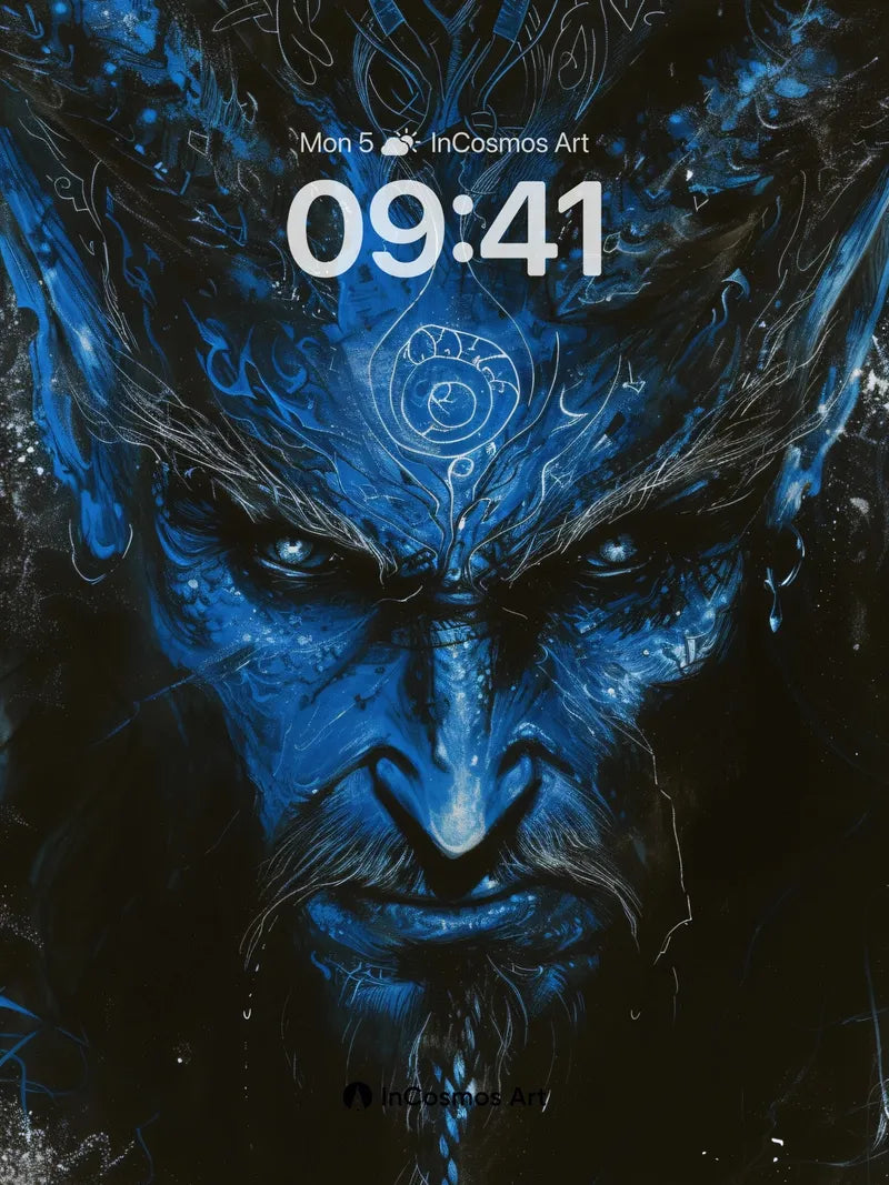 Frostbound Seraph Wallpaper with Celestial Ink