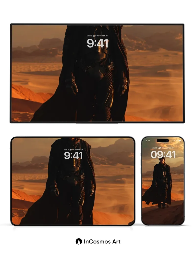 Desert Sovereign Wallpaper with Dune Shadows